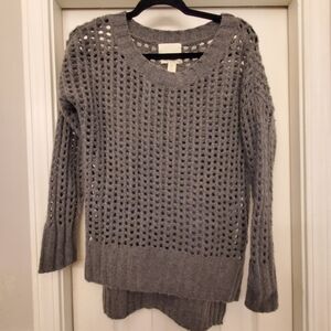 Cynthia Rowley Gray Cashmere Open-Knit Sweater Size M